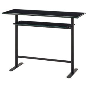 あずま工芸　カウンターテーブル　ブラック（強化ガラス天板）　ＧＣＴ－２５１９ＢＫ　１台1