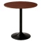 ＡＫＩＲＡ　カフェテーブル　丸型　スチール脚ブラック　直径７５０×高さ７２０ｍｍ　ダークブラウン　ＣＴＲＲ－７５Ｒ－ＤＢ　１台