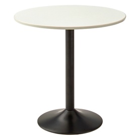 ＡＫＩＲＡ　カフェテーブル　丸型　スチール脚ブラック　直径７５０×高さ７２０ｍｍ　ホワイト　ＣＴＲＲ－７５Ｒ－ＷＨ　１台