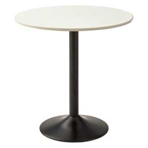 ＡＫＩＲＡ　カフェテーブル　丸型　スチール脚ブラック　直径７５０×高さ７２０ｍｍ　ホワイト　ＣＴＲＲ－７５Ｒ－ＷＨ　１台1