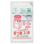 ジャパックス　容量表記入手付きポリ袋　乳白半透明　１０－１５Ｌ　ＨＪＮ１４　１パック（２０枚）