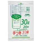 ジャパックス　容量表記入手付きポリ袋　乳白半透明　３０Ｌ　ＨＪＮ３４　１パック（２０枚）