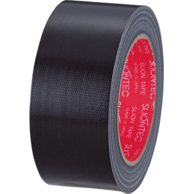 スリオンテック　カラー布テープ　５０ｍｍ×２５ｍ　厚み約０．２４ｍｍ　黒　３４３７０２ＢＫ　１巻