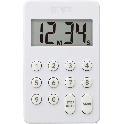 たのめーる】タニタ デジタルタイマー100分計 ホワイト TD-415-WH 1個 