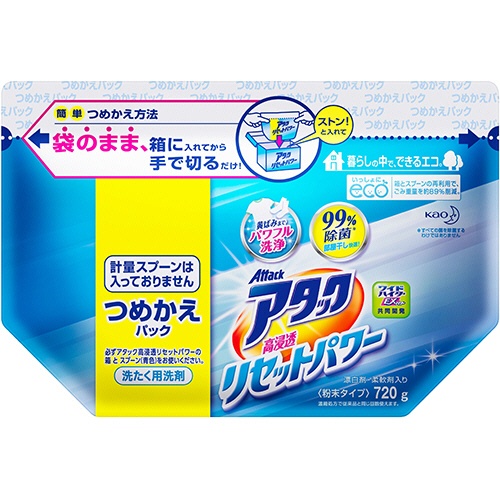 花王　アタック　高浸透リセットパワー　つめかえパック　７２０ｇ　１パック1