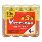 オーム電機　Ｖアルカリ乾電池　１０年保存