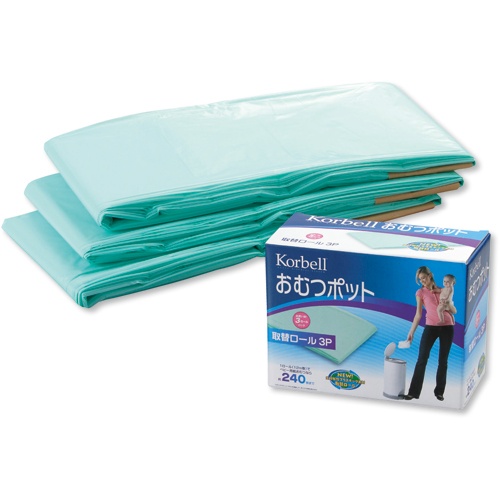 日本育児　Ｋｏｒｂｅｌｌ（コルベール）　おむつポット用取替ロール　１２ｍ　１個（３ロール）1