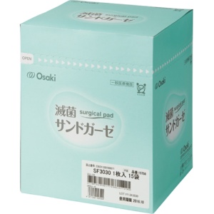 オオサキメディカル　滅菌サンドガーゼ　Ｆタイプ　ＳＦ３０３０－１　３０×３０ｃｍ　１５７５０　１箱（１５枚）1