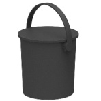 JEJアステージ フェルマー 座れる丸型収納(座れるバケツ) 約10L ブラック 650038 1個