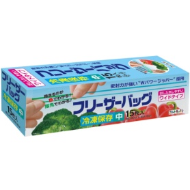 日本サニパック　スマートキッチン　フリーザーバッグ　透明　中　０．０６０ｍｍ　ＫＳ３７　１パック（１５枚）