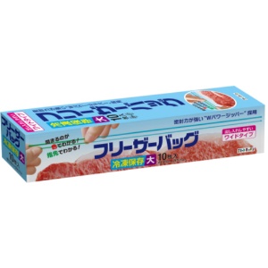 日本サニパック　スマートキッチン　フリーザーバッグ　透明　大　０．０６０ｍｍ　ＫＳ３８　１パック（１０枚）1