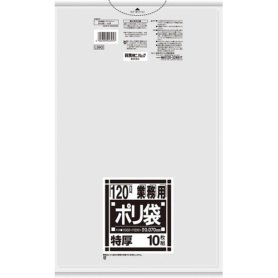 日本サニパック　Ｌシリーズ　業務用ポリ袋　透明　１２０Ｌ　特厚０．０７０ｍｍ　Ｌ９９Ｇ　１パック（１０枚）