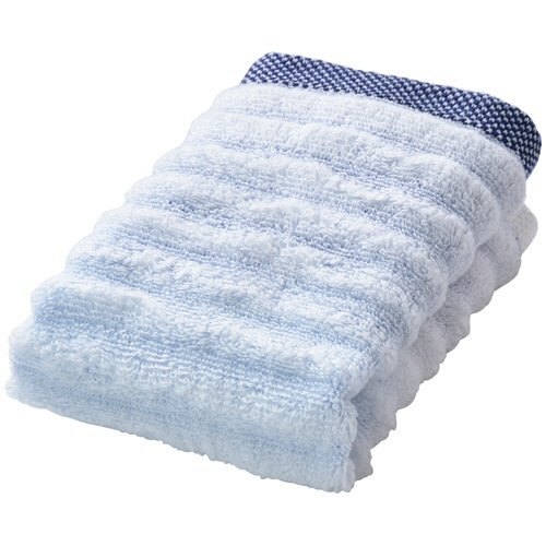 丸眞　今治　スタープラス　ウォッシュタオル　ブルー　１枚1