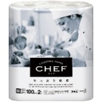 花王　クッキングペーパー　ＣＨＥＦ（シェフ）　たっぷり吸収　Ｍ　１００カット／ロール　１パック（２ロール）