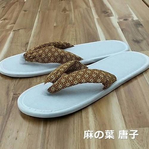 アベイチ　ディスポーザブルスリッパ　鼻緒スリッパ　２７ｃｍ　麻の葉　唐子　ＪＷＤＳＨ－００１（ＡＭ＿１０）　１足2