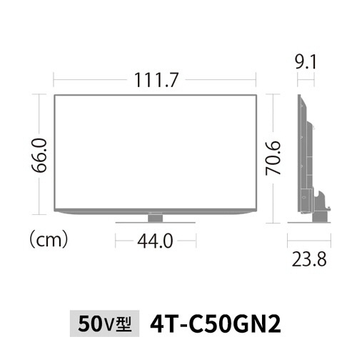 シャープ　ＡＱＵＯＳ　ＧＮ２ライン　４Ｋ液晶テレビ　５０Ｖ型　４Ｔ－Ｃ５０ＧＮ２　１台3