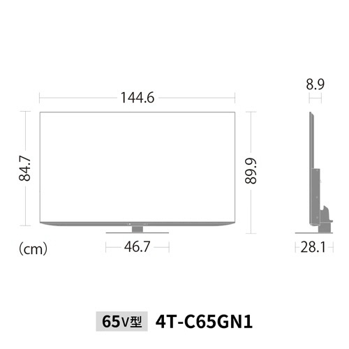 シャープ　ＡＱＵＯＳ　ＧＮ１ライン　４Ｋ液晶テレビ　６５Ｖ型　４Ｔ－Ｃ６５ＧＮ１　１台3