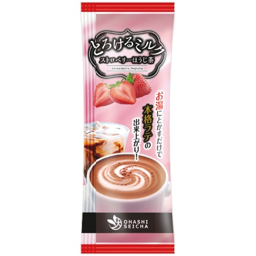 大橋製茶　とろけるミルク　ストロベリーほうじ茶　Ｓｔｉｃｋ　Ｌａｔｔｅ　１箱（５本）2