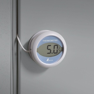 シンワ測定　ホームサーモ　デジタル　Ｔ冷蔵庫用温度計　丸型　７２９８０　１個2