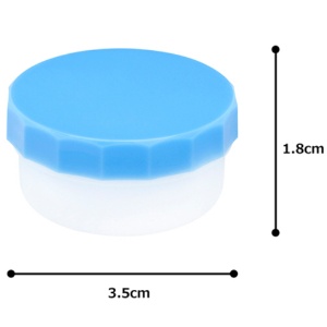 ケーエム化学　プラ軟こう壺（深型）　１１ｍｌ　青　１０　１パック（１００個）2