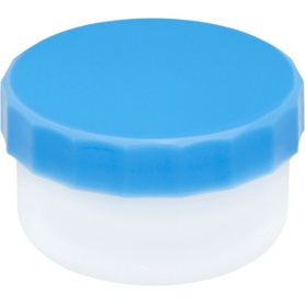 ケーエム化学　プラ軟こう壺（深型）　２２ｍｌ　青　２０　１パック（１００個）