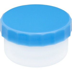 ケーエム化学　プラ軟こう壺（深型）　２２ｍｌ　青　２０　１パック（１００個）1