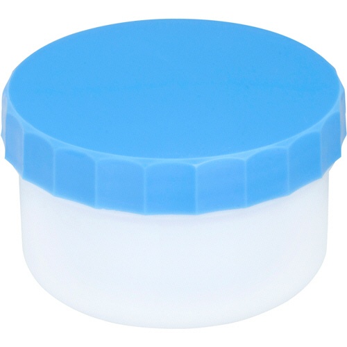 ケーエム化学　プラ軟こう壺（深型）　５５ｍｌ　青　５０　１パック（５０個）1