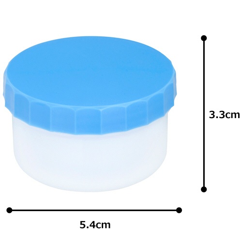 ケーエム化学　プラ軟こう壺（深型）　５５ｍｌ　青　５０　１パック（５０個）2