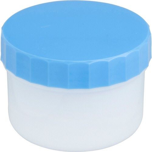 ケーエム化学　プラ軟こう壺（深型）　１１０ｍｌ　青　１００　１パック（５０個）1
