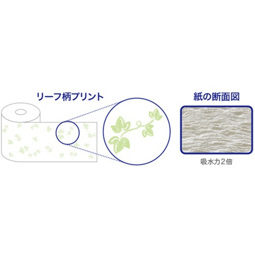 大王製紙　エリエール　シャワートイレのためにつくった吸水力が２倍のトイレットペーパー　ダブル　芯あり　２５ｍ　無香料　１パック（１２ロール）9