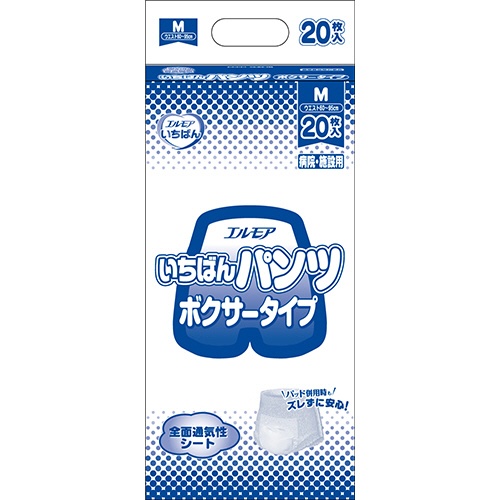 カミ商事　エルモア　いちばん　パンツ　ボクサータイプ　Ｍ　１パック（２０枚）1
