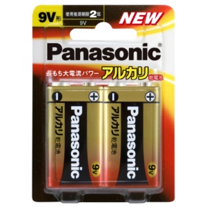 パナソニック　アルカリ乾電池　９Ｖ形　６ＬＲ６１ＸＪ／２Ｂ　１パック（２本）1