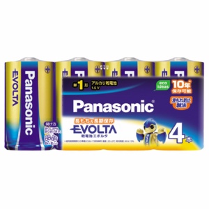パナソニック　アルカリ乾電池　エボルタ　単１形　ＬＲ２０ＥＪ／４ＳＷ　１パック（４本）1