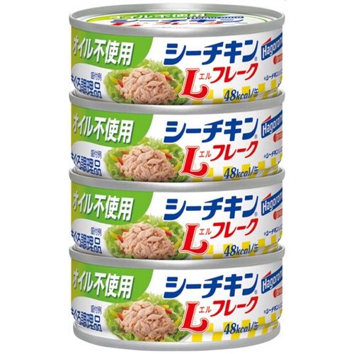 はごろもフーズ　オイル不使用　シーチキンＬフレーク　７０ｇ　１パック（４缶）1