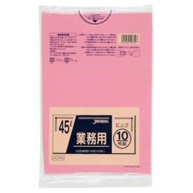 ジャパックス　カラーポリ袋　ピンク　４５Ｌ　ＣＣＰ４５　１パック（１０枚）