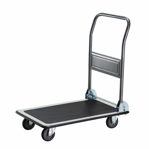 ＴＡＮＯＳＥＥ　スチール台車（折りたたみ式）　１５０ｋｇ荷重　黒　１台1