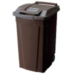 アスベル　ＳＰハンドル付ダストボックス９０　２輪キャスター付　９０Ｌ　ブラウン　６７２８ＢＲ　１台