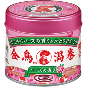 大日本除蟲菊　ＫＩＮＣＨＯ　金鳥の渦巻　蚊取り線香　ローズの香り　ミニサイズ　１缶（２０巻）1