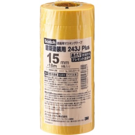 ３Ｍ　スコッチ　マスキングテープ　２４３Ｊ　塗装用　１５ｍｍ×１８ｍ　厚み０．８ｍｍ　２４３ＪＤＩＹ－１５　１パック（８巻）