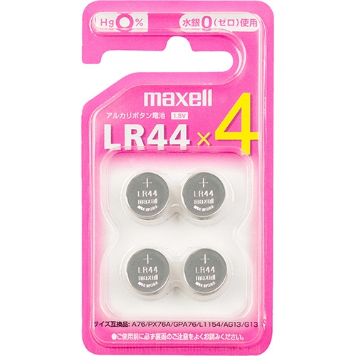 マクセル　アルカリボタン電池　１．５Ｖ　ＬＲ４４　４ＢＳ　１パック（４個）1