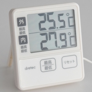 ドリテック　室内室外温度計　アイボリー　Ｏ－２８５ＩＶ　１個3