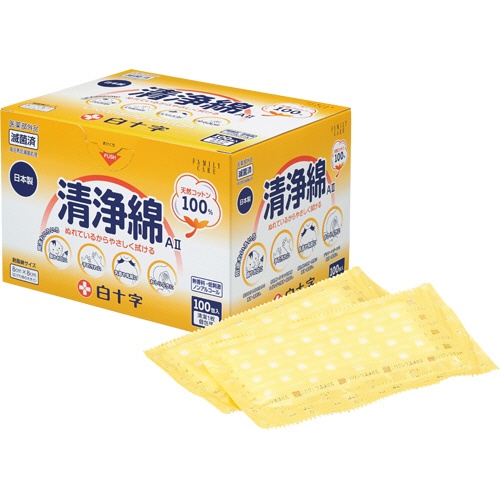 白十字　ハクジウ　清浄綿ＡＩＩ　１８１４１１　１箱（１００包）1
