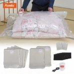ファミリー・ライフ　ファミラ　掃除機のいらない布団圧縮袋　吸引機　圧縮袋　１５点セット　０４３８５　１セット