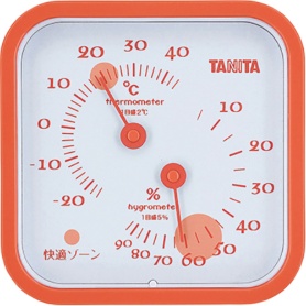 タニタ　アナログ温湿度計　オレンジ　ＴＴ－５５７ＯＲ　１個