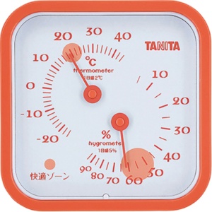 タニタ　アナログ温湿度計　オレンジ　ＴＴ－５５７ＯＲ　１個1