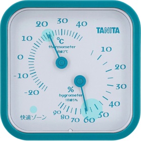 タニタ　アナログ温湿度計　ブルー　ＴＴ－５５７ＢＬ　１個