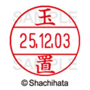 シヤチハタ　データーネームＥＸ１２号　キャップ式　既製品　本体＋印面（氏名印：玉置）セット　ＸＧＬ－１２Ｈ－Ｒ＋１２Ｍ　（１４４１　タマオキ）　１個6