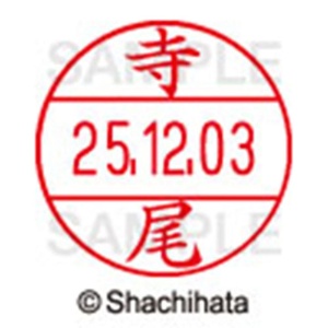 シヤチハタ　データーネームＥＸ１２号　キャップ式　既製品　本体＋印面（氏名印：寺尾）セット　ＸＧＬ－１２Ｈ－Ｒ＋１２Ｍ　（１４８４　テラオ）　１個6