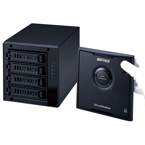 バッファロー　ドライブステーション　ＲＡＩＤ５対応　外付けＨＤＤ　ＵＳＢ３.０用　４ドライブ　１６ＴＢ　ＨＤ－ＱＬ１６ＴＵ３／Ｒ５Ｊ　１台3