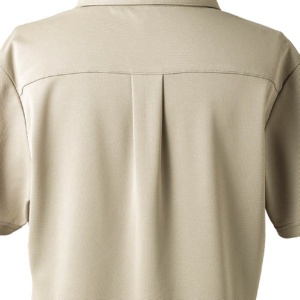 住商モンブラン　半袖ニットシャツ（男女兼用）　ベージュ／ブラウン　Ｍサイズ　３２－５０１７－Ｍ　１着2